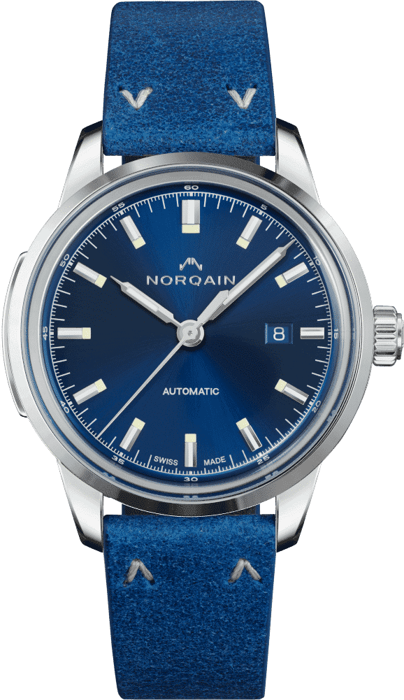 Freedom 60 Auto Steel Blue Dial Limoges Norlando Strap N2000S02A A201 